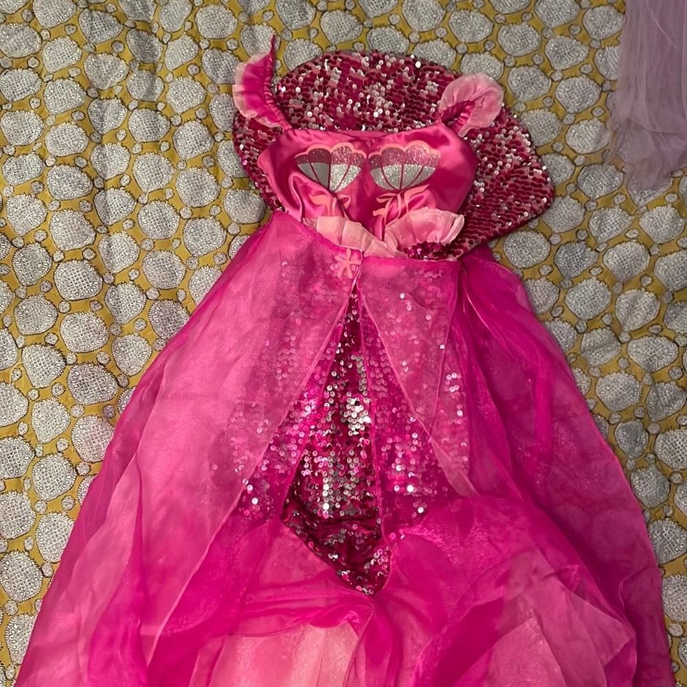 Chasing FireFlies-Girls Pink Sequined Mermaid Costume